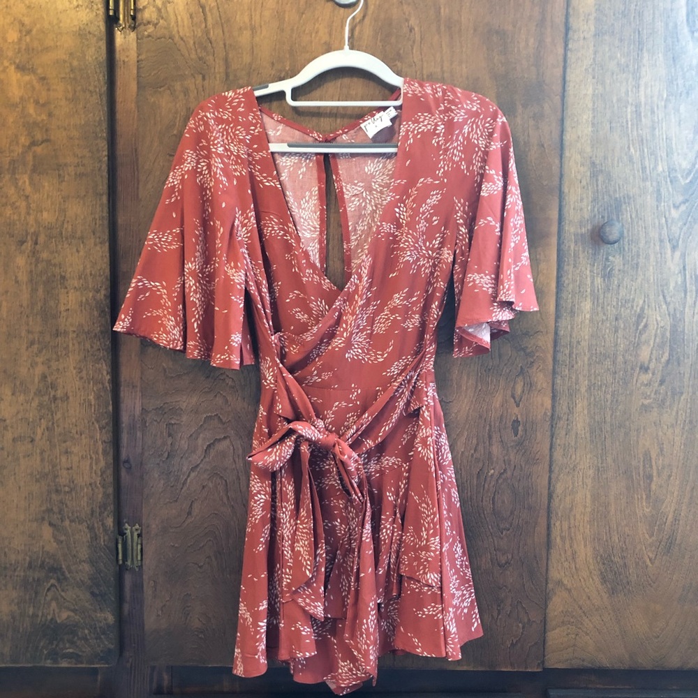 Princess poly tie front romper